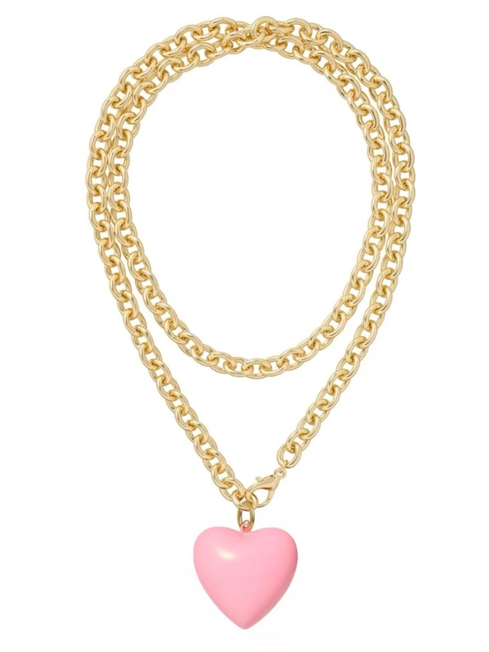 Roxanne Assoulin The Puffy Heart Necklace in Pink Cotton Candy *NEW*